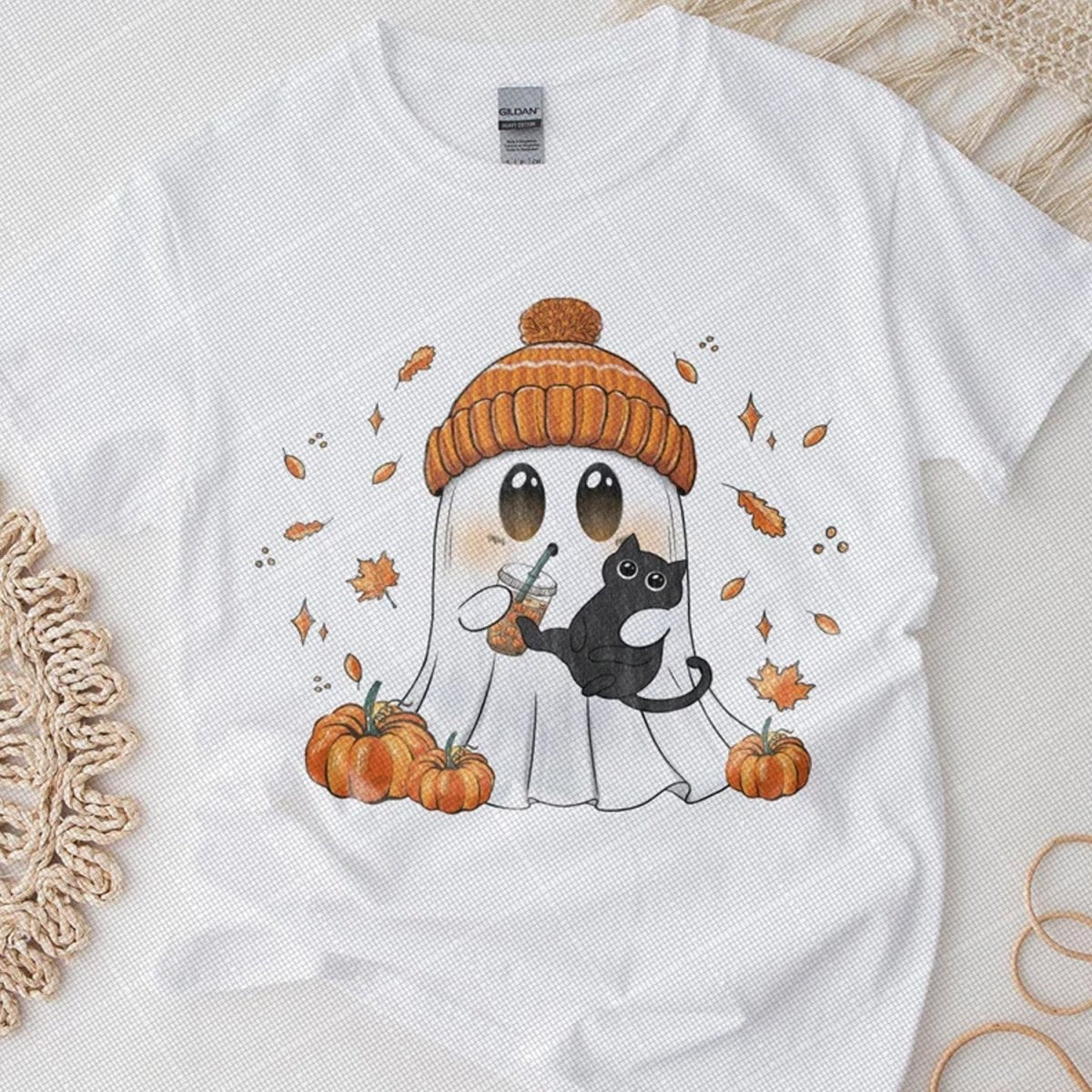 Premium Halloween 2025 Boo hug black cat T-Shirt - dcprintify